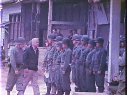 ヴァンデグリフト大将の第6師団訪問 1945年4月