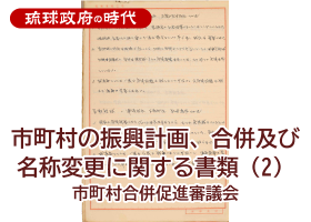 市町村の振興計画、合併及び名称変更に関する書類 (2) 市町村合併促進審議会